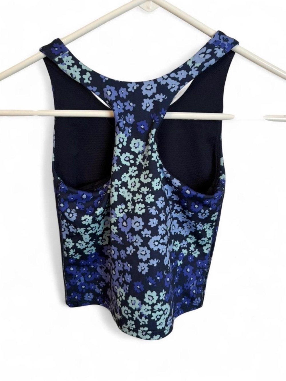 Athletic Works Navy Blue Floral Tank Top - Picture 2 of 4